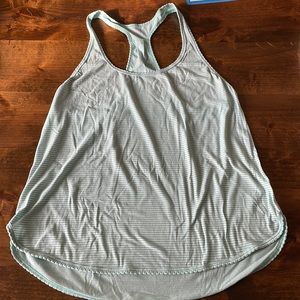 Lululemon 105 Singlet: Blue & Grey Pinstripe